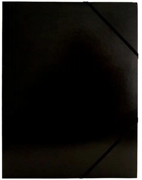 BNT elastmappe Kartong svart A4