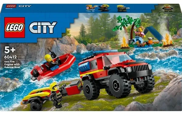 LEGO City 60412 Terrengbrannbil med redningsbåt
