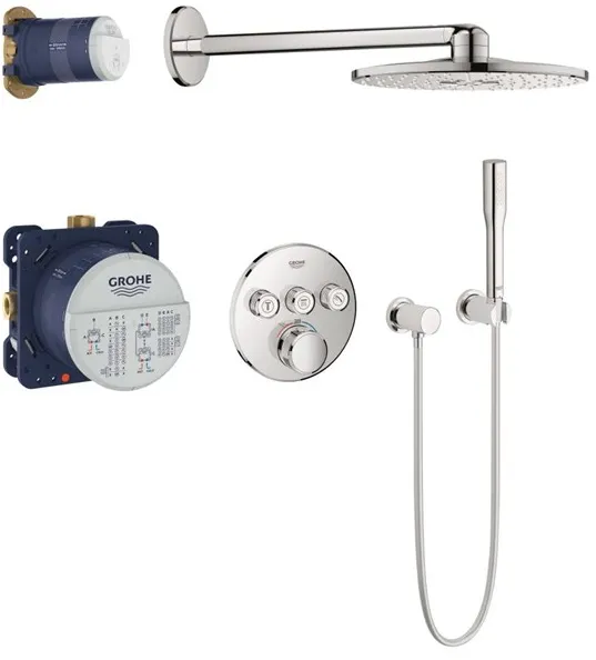 Grohe Grohtherm SmartControl dusjsett med Rainshower SmartActive 310, krom