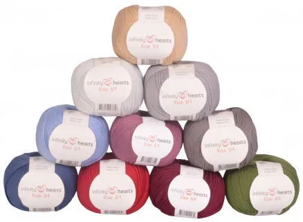 Infinity Hearts Rose 8/4 Garnpakke 08 Støvete farger - 10 stk - Garnpakke 08 Støvete farger