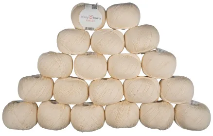 Infinity Hearts Rose 8/4 Garnpakke Unicolor 172 Naturfarge - 20 stk - Infinity Hearts Rose 8/4 Garnpakke Unicolor 172 Naturfarge - 20 stk
