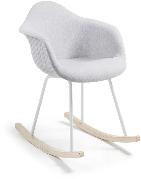 Kevya, Gyngestol, grå/natur, stoff