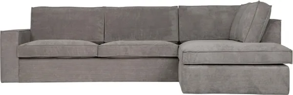 Thomas, Hjørnesofa høyrevendt, lysegrå, H92x283x197 cm