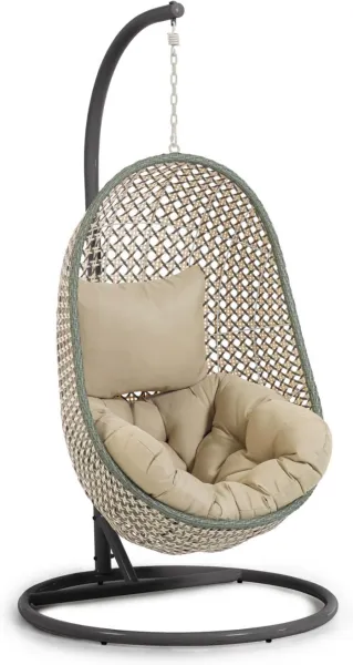 Cira, Utendørs hengestol med stativ, flerfarget, H197x105x105 cm