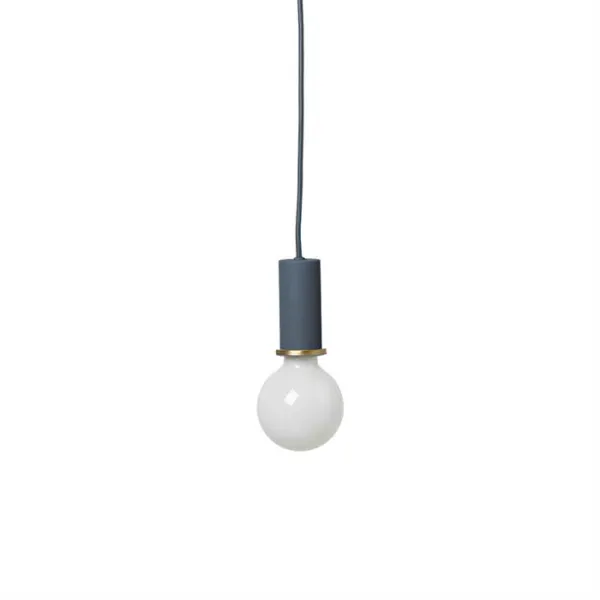 Ferm Living Socket Pendant Low - Mørk Blå