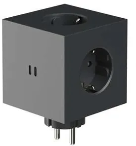 Avolt Square 2 Stikkontakt Stockholm Black