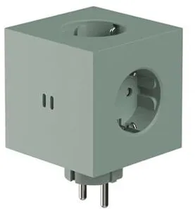 Avolt Square 2 Stikkontakt Oak Green