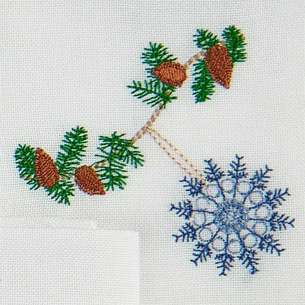 Langkilde & Søn - Juleserviett med blå krystall